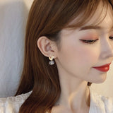 Made in Korean New Style Metal  and  Crystal Asymmetric Long Drop Earrings - Uncommon Remington 