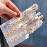 2019 Korean  Simulated Pearl Beads Flower Bowknot Hair Clips - Uncommon Remington 
