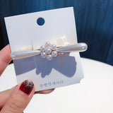 2019 Korean  Simulated Pearl Beads Flower Bowknot Hair Clips - Uncommon Remington 