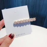 2019 Korean  Simulated Pearl Beads Flower Bowknot Hair Clips - Uncommon Remington 