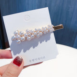 2019 Korean  Simulated Pearl Beads Flower Bowknot Hair Clips - Uncommon Remington 