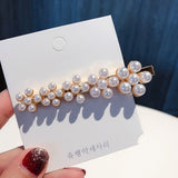 2019 Korean  Simulated Pearl Beads Flower Bowknot Hair Clips - Uncommon Remington 