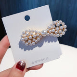 2019 Korean  Simulated Pearl Beads Flower Bowknot Hair Clips - Uncommon Remington 
