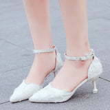 White Bridal vibe Shoes Ankle Strap Dress Shoes - Uncommon Remington 