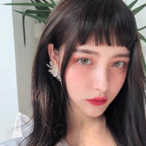 (White Cheery Blossom) Big Transparent Acrylic Flower Petal Beads Stud Earrings - Uncommon Remington 