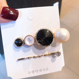 Design by Korea Square matches Round Shaped Simulated Pearl Hair Clip - Uncommon Remington 