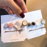 Design by Korea Square matches Round Shaped Simulated Pearl Hair Clip - Uncommon Remington 