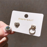 Made in Korean New Elegant Shiny Crystal Dimond Shaped Stud Earrings - Uncommon Remington 