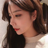 Made in Korean New Elegant Shiny Crystal Dimond Shaped Stud Earrings - Uncommon Remington 