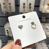 Made in Korean New Elegant Shiny Crystal Dimond Shaped Stud Earrings - Uncommon Remington 