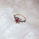 New Korean Sweet Heart Flower Cubic Zircon Adjustable Rings - Uncommon Remington 
