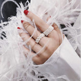 2019 New Korean Style Simple Elegant Multilayer Elastic Simulated Pearl Rings - Uncommon Remington 