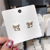 2019 Korean design Cute Rhinestone Moon Star Stud Earrings - Uncommon Remington 