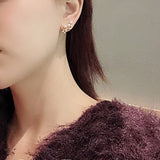 2019 Korean design Cute Rhinestone Moon Star Stud Earrings - Uncommon Remington 