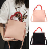 Small Square Bags  PU Leather with heart handle - Uncommon Remington 