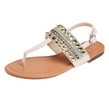 Flat Casual Bohemian Diamond Thong Sandal (Shoes) - Uncommon Remington 