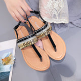 Flat Casual Bohemian Diamond Thong Sandal (Shoes) - Uncommon Remington 