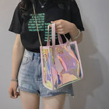 Fashion New Mirror rainbow  Color Handbag / Messenger Bag (2 ways shoulder/ handbag) - Uncommon Remington 