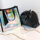 Fashion New Mirror rainbow  Color Handbag / Messenger Bag (2 ways shoulder/ handbag) - Uncommon Remington 