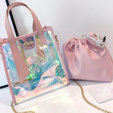 Fashion New Mirror rainbow  Color Handbag / Messenger Bag (2 ways shoulder/ handbag) - Uncommon Remington 