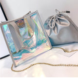 Fashion New Mirror rainbow  Color Handbag / Messenger Bag (2 ways shoulder/ handbag) - Uncommon Remington 