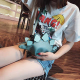 Stegosaurs Dinosaur Shape Cross Body Bag PU Leather - Uncommon Remington 