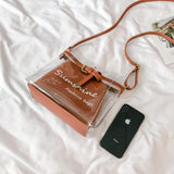 Fashion Transparent Clear Jelly Bags Letters Printing Handbags - Uncommon Remington 