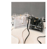 Fashion Transparent Clear Jelly Bags Letters Printing Handbags - Uncommon Remington 