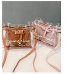 Fashion Transparent Clear Jelly Bags Letters Printing Handbags - Uncommon Remington 