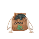 Women Crossbody Fashion One Shoulder Drawstring  summer bag (Green our life) - Uncommon Remington 