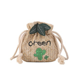 Women Crossbody Fashion One Shoulder Drawstring  summer bag (Green our life) - Uncommon Remington 