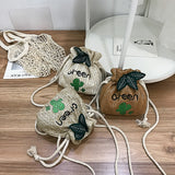 Women Crossbody Fashion One Shoulder Drawstring  summer bag (Green our life) - Uncommon Remington 