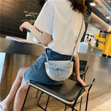 Women's Fashion  Moon shape  Messenger Bag (Woven Bag) - Uncommon Remington 