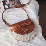 Women's Fashion  Moon shape  Messenger Bag (Woven Bag) - Uncommon Remington 