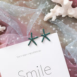 (Beach vibe/ Summer must have) S925 Sterling Silver Pin Simple Cute Sea Starfish Stud Earrings - Uncommon Remington 