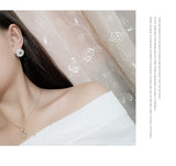 Sweet White Daisy Spray Paint Flower  Stud earrings - Uncommon Remington 