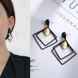 (Korean design) Fashion Jewelry  Matte Pendant Earrings Big Square Geometric Earring - Uncommon Remington 