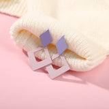 (Korean design) Fashion Jewelry  Matte Pendant Earrings Big Square Geometric Earring - Uncommon Remington 