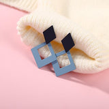 (Korean design) Fashion Jewelry  Matte Pendant Earrings Big Square Geometric Earring - Uncommon Remington 