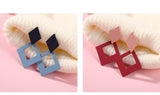 (Korean design) Fashion Jewelry  Matte Pendant Earrings Big Square Geometric Earring - Uncommon Remington 