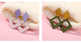 (Korean design) Fashion Jewelry  Matte Pendant Earrings Big Square Geometric Earring - Uncommon Remington 