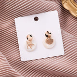 (Beach Vibe/ Summer MUST HAVE) 2019 Korea Asymmetry Gold Metal Starfish Geometric Drop Earrings - Uncommon Remington 