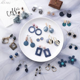 (Blue collections) 2019 Korean Fashion Blue Geometric Acrylic Irregular  Earrings Gifts - Uncommon Remington 