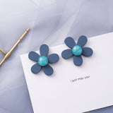 (Blue collections) 2019 Korean Fashion Blue Geometric Acrylic Irregular  Earrings Gifts - Uncommon Remington 