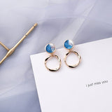 (Blue collections) 2019 Korean Fashion Blue Geometric Acrylic Irregular  Earrings Gifts - Uncommon Remington 