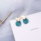 (Blue collections) 2019 Korean Fashion Blue Geometric Acrylic Irregular  Earrings Gifts - Uncommon Remington 