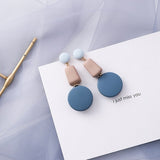 (Blue collections) 2019 Korean Fashion Blue Geometric Acrylic Irregular  Earrings Gifts - Uncommon Remington 