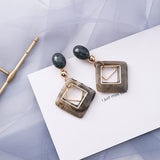 (Blue collections) 2019 Korean Fashion Blue Geometric Acrylic Irregular  Earrings Gifts - Uncommon Remington 