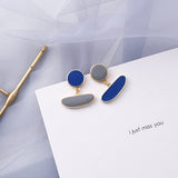 (Blue collections) 2019 Korean Fashion Blue Geometric Acrylic Irregular  Earrings Gifts - Uncommon Remington 