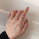 Simple Fashion Geometric Zircon Hollow  Thin Rings - Uncommon Remington 